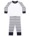 LW072 Striped Pyjamas Navy / White Stripe colour image
